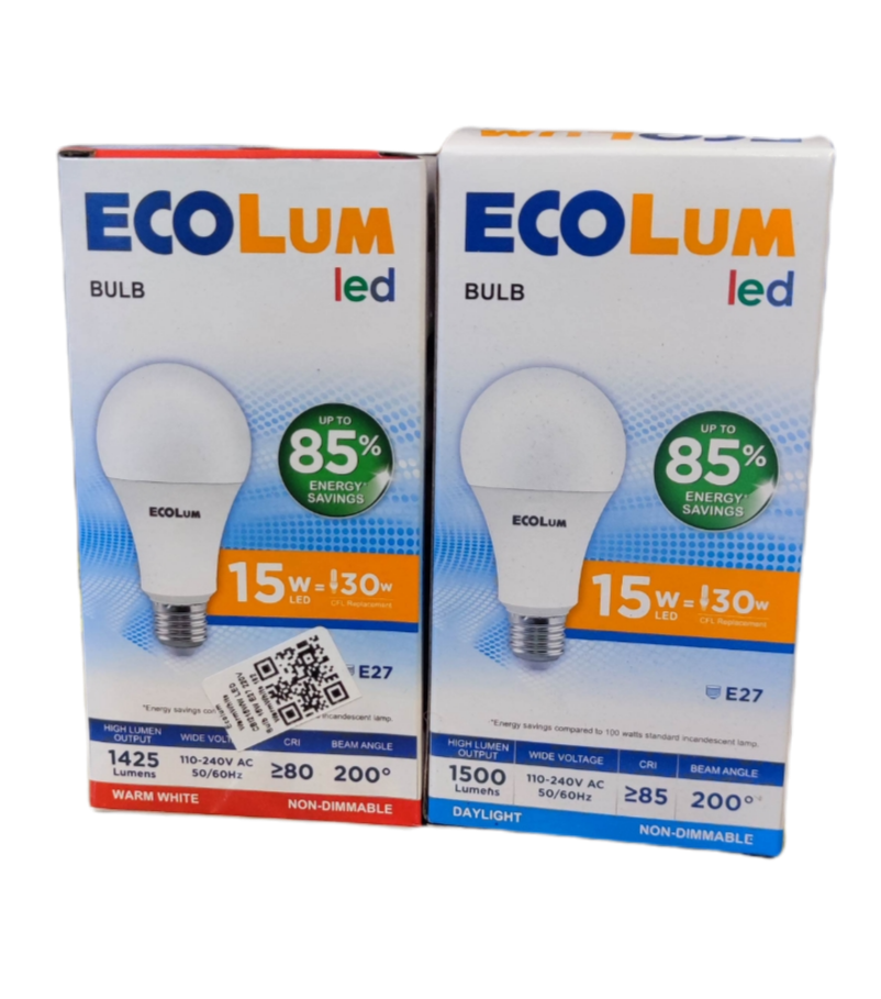 Ecolum 15W LED Bulb 220V E27 Daylight 6500K