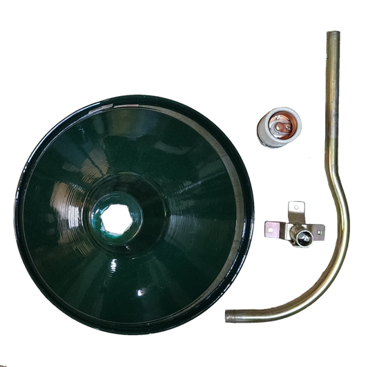Lamp Cover 14" Deep Type with E40 Socket Arm and Claw Foot AMCO, Sombrero Green 14" Lamp Cover with E40 Socket Arm and Claw Foot, Lamp Reflector Deep Type 14 Inches ( AMCO) with E40 Socket Arm and Claw Foot
