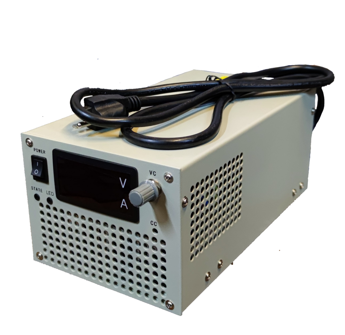 ZwitseRise 48V 30A regulated power supply with digital display and ventilation holes