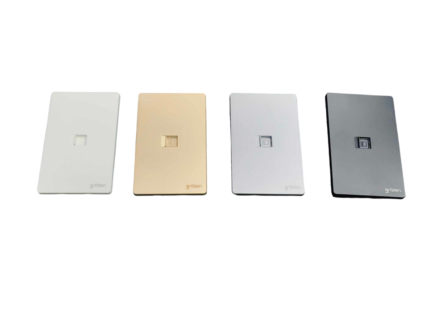 Grazen 1 Gang LAN Outlet with Plate Cover CAT5e Data Outlet Available in Black, White, Grey and White GW-017