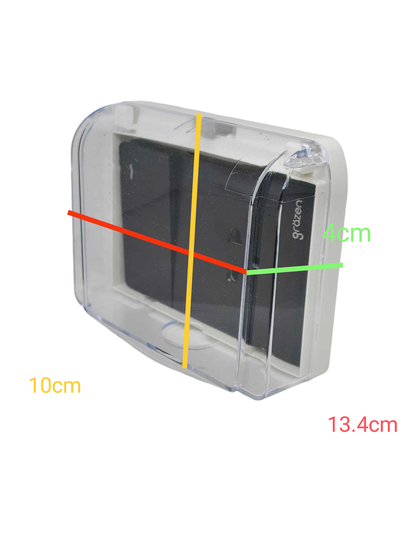 Grazen Weatherproof Plate Cover with 1 Gang Universal Outlet with Ground and 1 Way Switch 16A 220V WC-019-W + GW-007