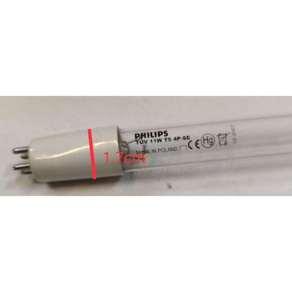 Philips Germicidal Tube 11W 4 Pins T-5, UV-C 11W T-5 Tube, Disinfecting Sterilizing Lamp for Water Station 25cm