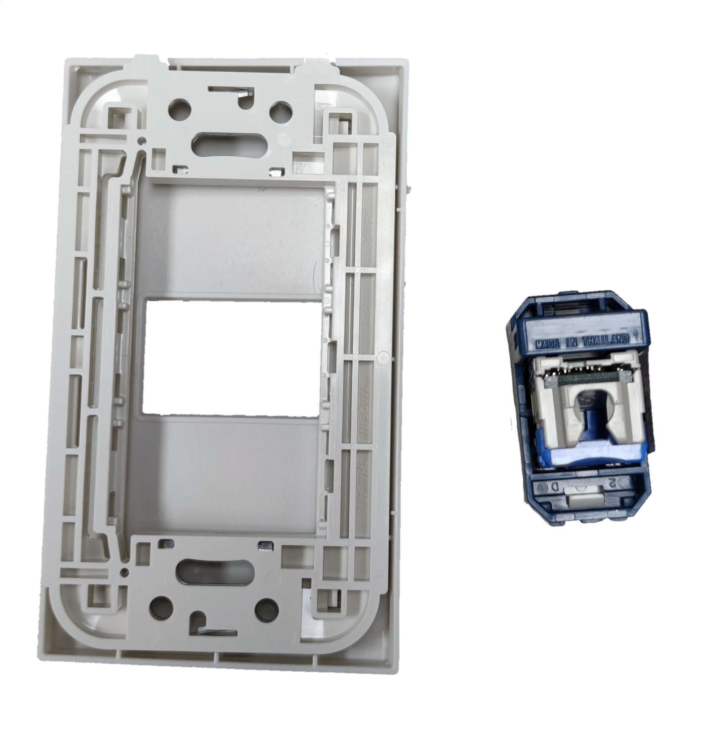 Panasonic 1 Gang CAT6 Data Outlet with Plate, 1 Gang CAT 6 Data Outlet with Plate, 1 Gang LAN Outlet CAT 6 with Plate, 1 Gang CAT6 Data Modular Jack with Plate WEG24886 / WEG6801W-1
