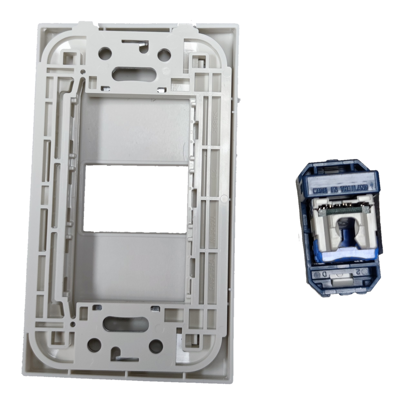 Panasonic 1 Gang CAT6 Data Outlet with Plate, 1 Gang CAT 6 Data Outlet with Plate, 1 Gang LAN Outlet CAT 6 with Plate, 1 Gang CAT6 Data Modular Jack with Plate WEG24886 / WEG6801W-1