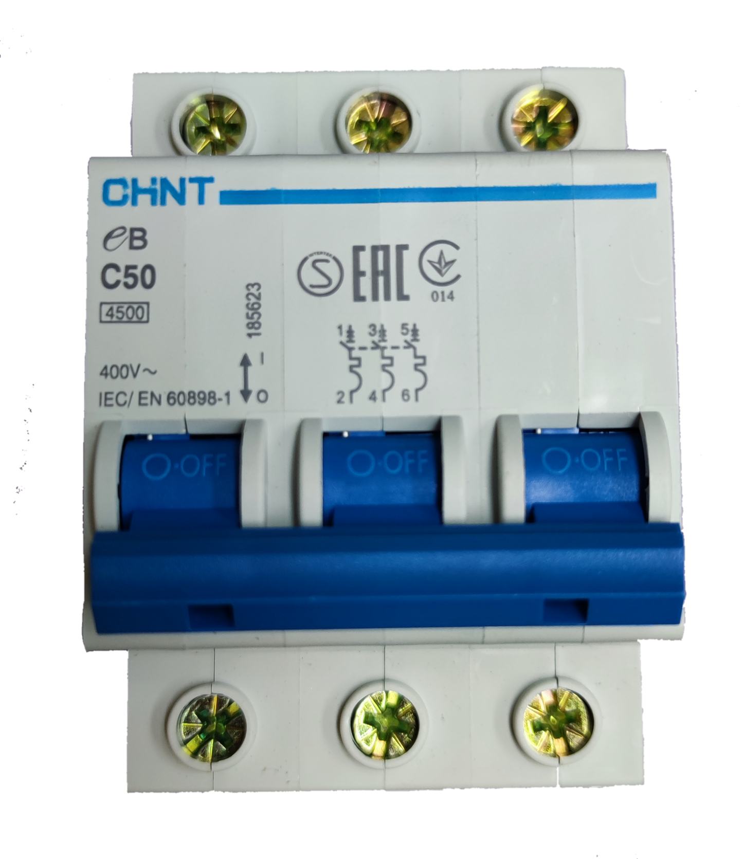 Chint 50A 3Pole Miniature Circuit Breaker 4.5 KAIC 220V (DIN Rail Type) (MCB)