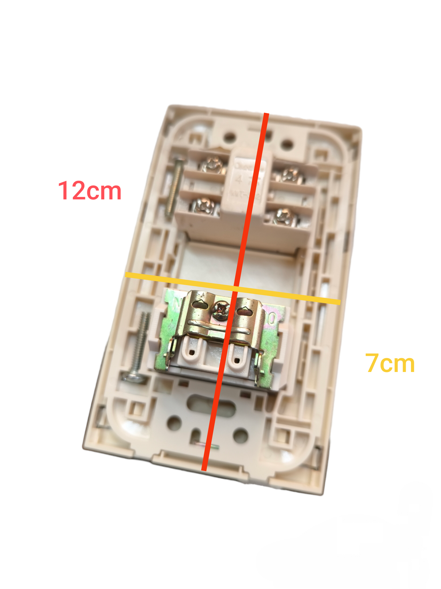 Omni 2 Gang Telephone Outlet and Cable Outlet with Stainless Plate Cover Wide Series WWP-112S+WWT-302+WWV-301