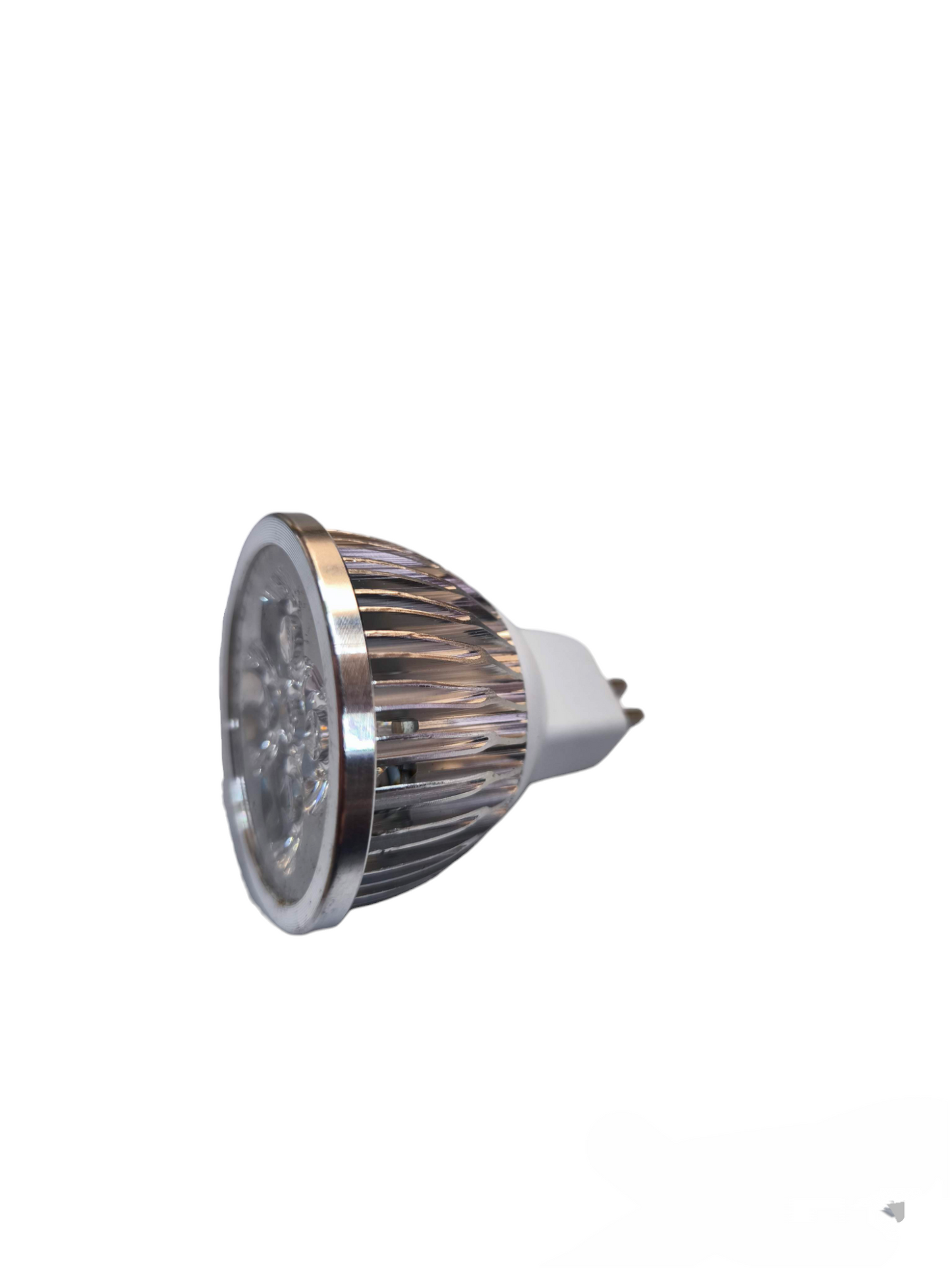 4W LED MR16 bulb with metal heat sink and glass cover suitable for energy-efficient lighting
