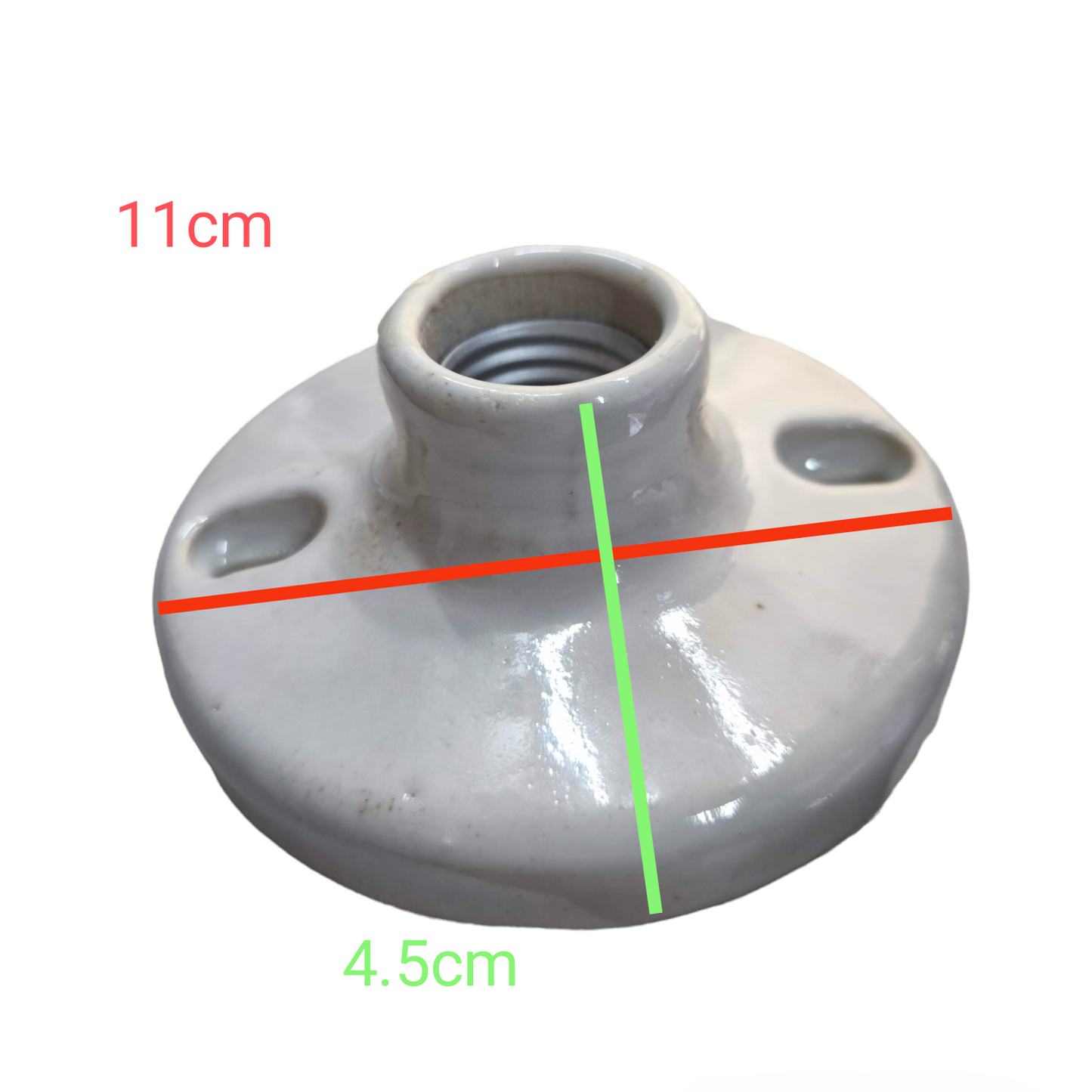 Kopez 4x4 electrical receptacle socket white ceramic lighting installation accessory