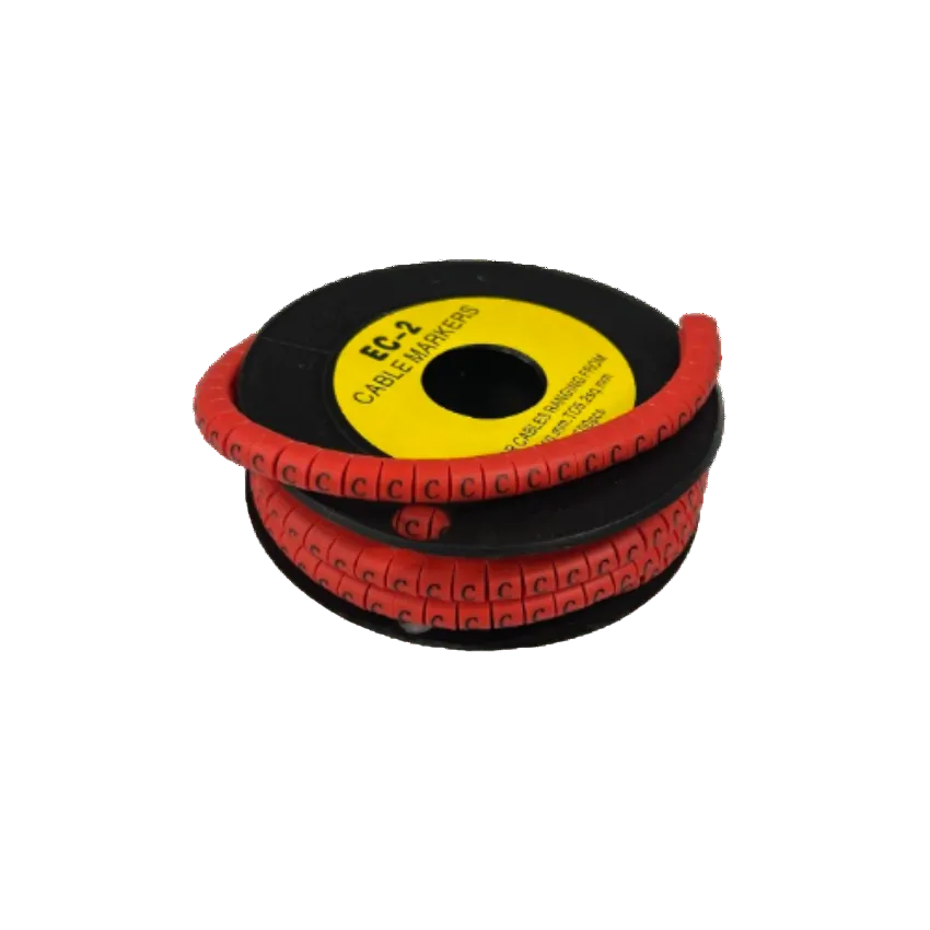 500pcs Cable Marker Red - C on a spool for organizing and identifying cables easily