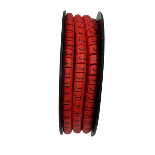 500pcs Cable Marker Red - J for organized cable management and easy identification
