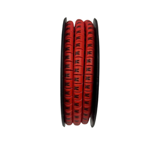 500pcs Cable Marker Red - M for organized cable management and easy identification of wires