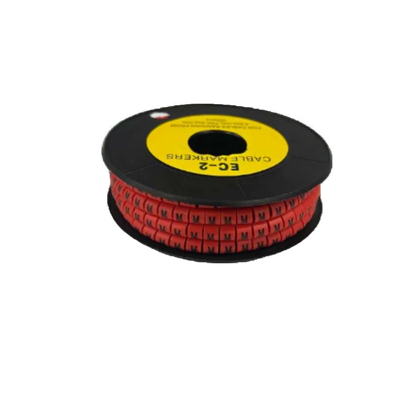 500pcs Cable Marker Red - M on a spool, perfect for organized cable management solutions