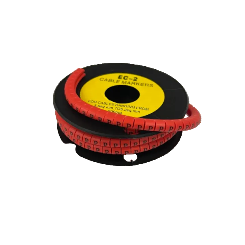 Grippes 500pcs Cable Marker Red - P on a spool for organized cable management