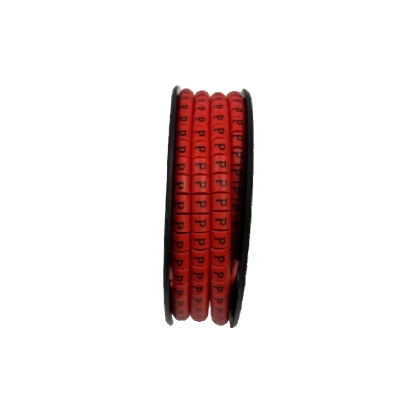 500pcs Cable Marker Red - P on a roll for easy cable organization and identification