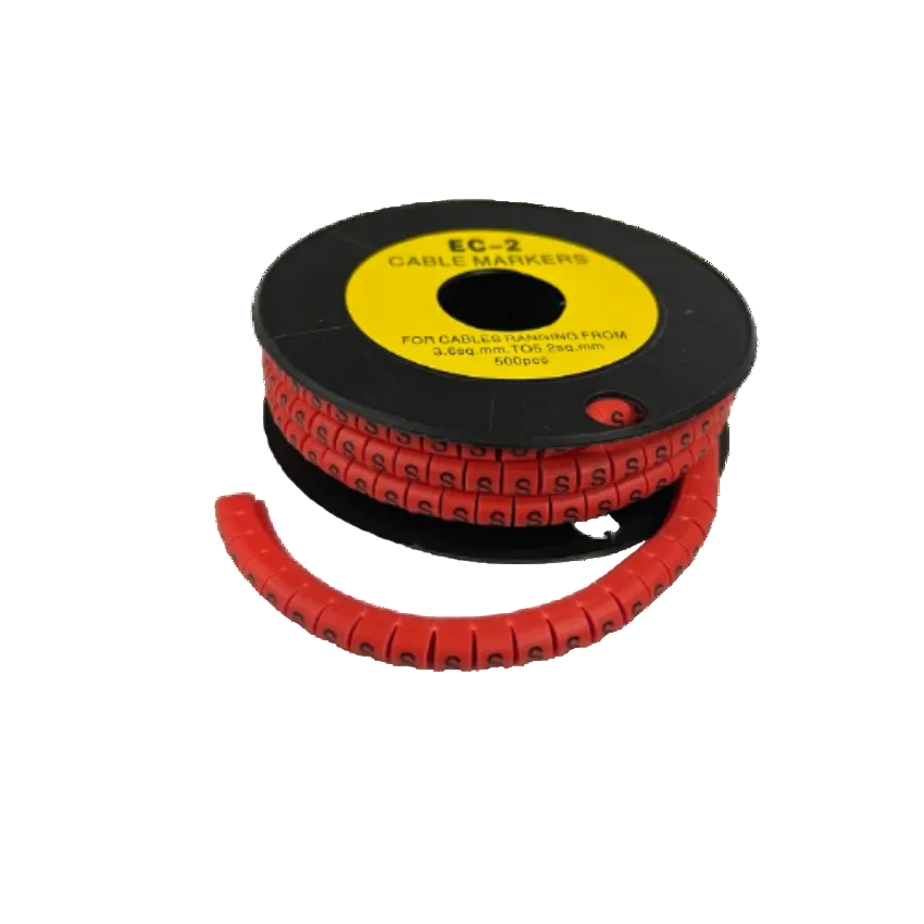 500pcs Cable Marker Red -S on a spool for efficient cable organization and identification