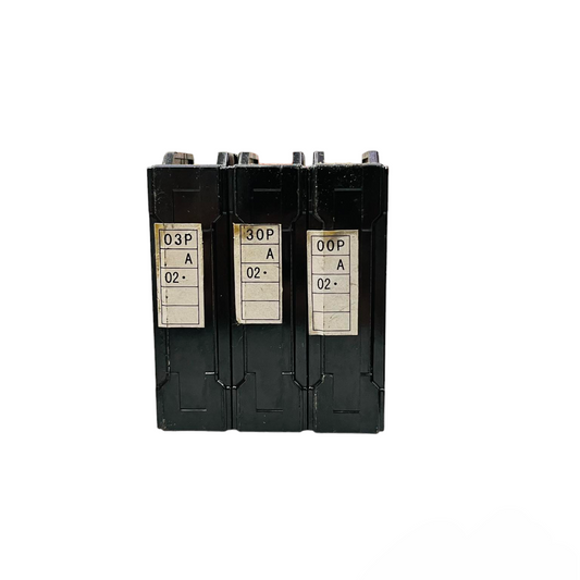 Taiyou 50A 3 Pole Circuit Breaker 10 KAIC black electrical component with three switches
