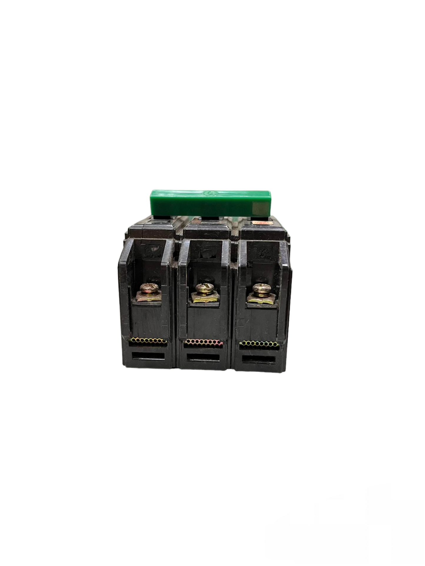 Taiyou 50A 3 Pole Circuit Breaker 10 KAIC with black casing and green switch handle