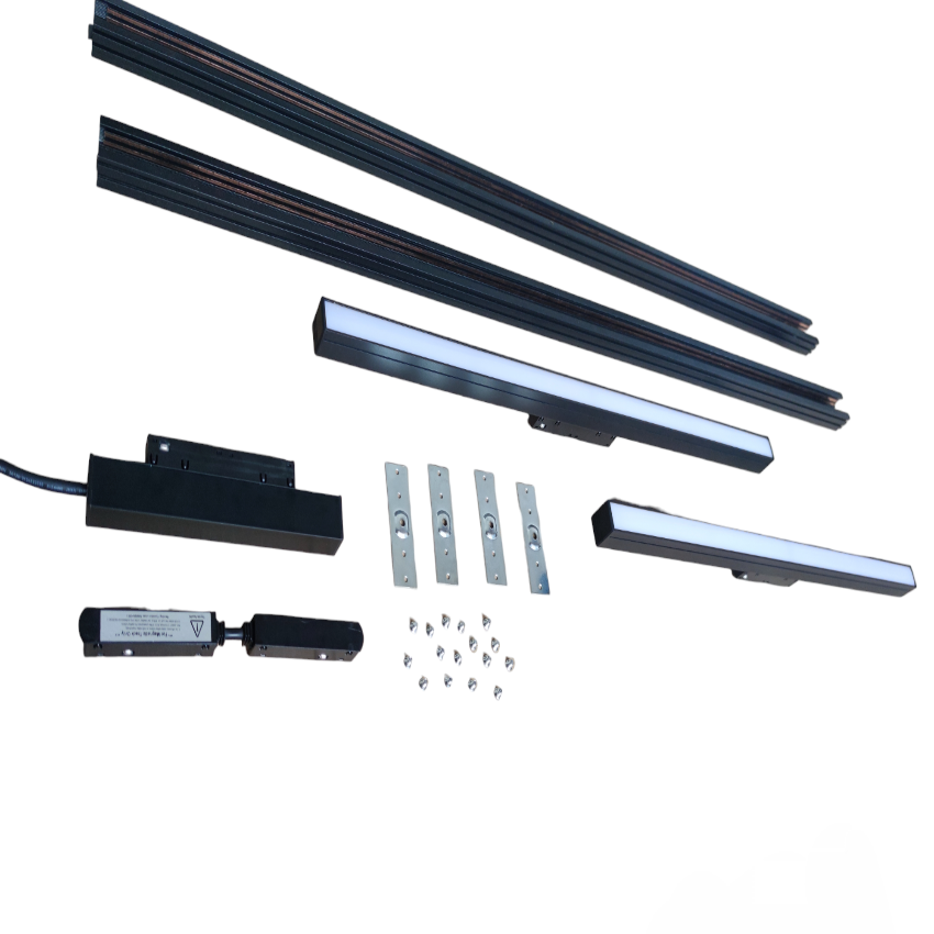 ILLUMIQ TERRA Magnetic Track Light 2 Meters 26mm with 4pcs 18W LED Foldable Grille Track Light 220V Warm White 3000K