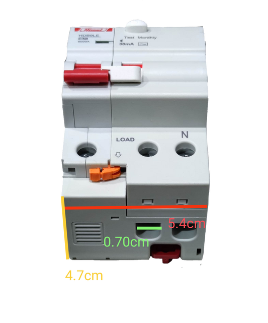 Himel 63A 6 KAIC 30mA 1P+N 220V AC HDB9LEN63IC63S, RCBO Residual Circuit Breaker with OverLoad