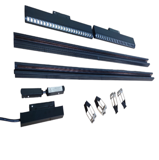 ILLUMIQ TERRA Magnetic Track Light 2 Meters 26mm with 4pcs 12W LED Rotary Grille Track Light 220V Daylight 6500K