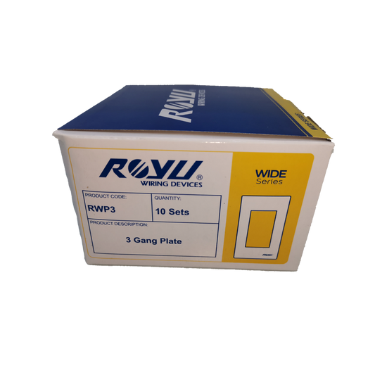 Royu 3 Gang Plate Wide Series 10PCS