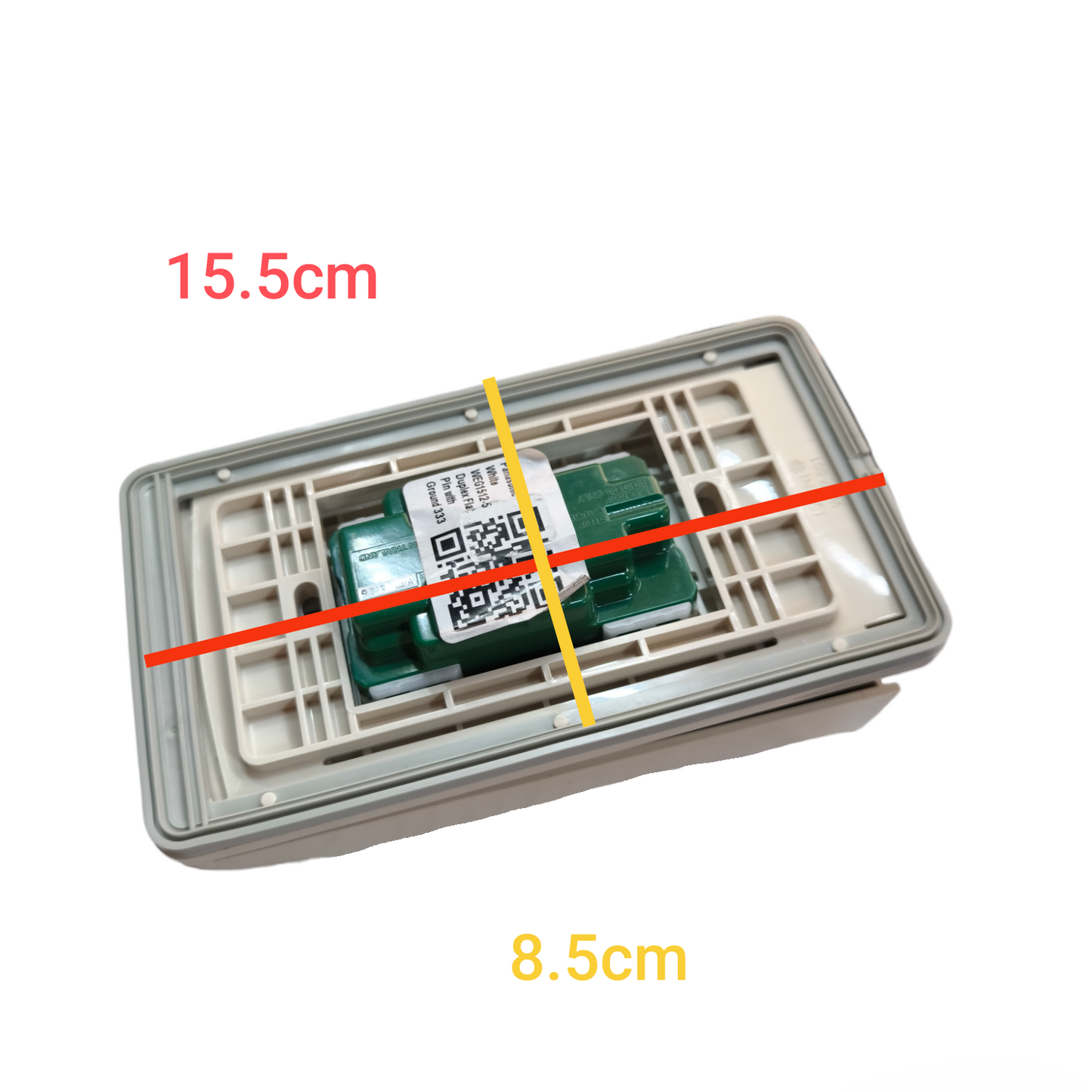 Panasonic & Omni Weatherproof Duplex Flat Pin with Ground 16A 250V WPP-601/WEG6803W-1/WEG1512-5
