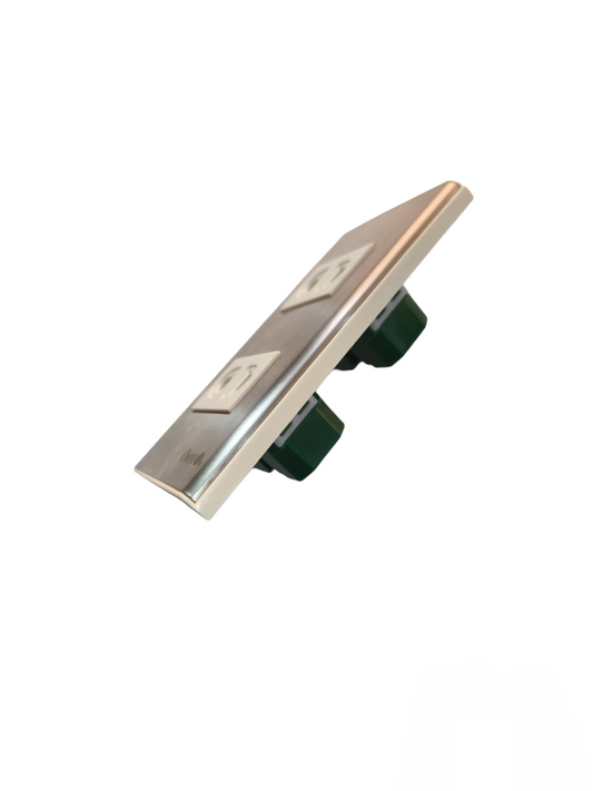 Omni 2 Gang Universal Outlet 15A 250V WWP-112S+(WWU-200x2)