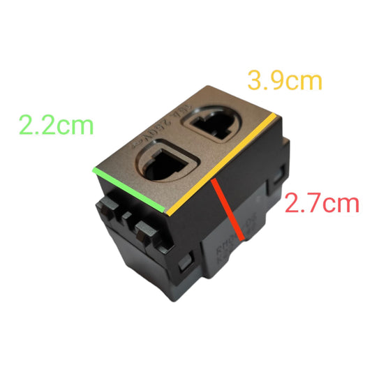 Royu Universal Outlet 15A 250V Dark Gray PLANO Series RMO6/DG
