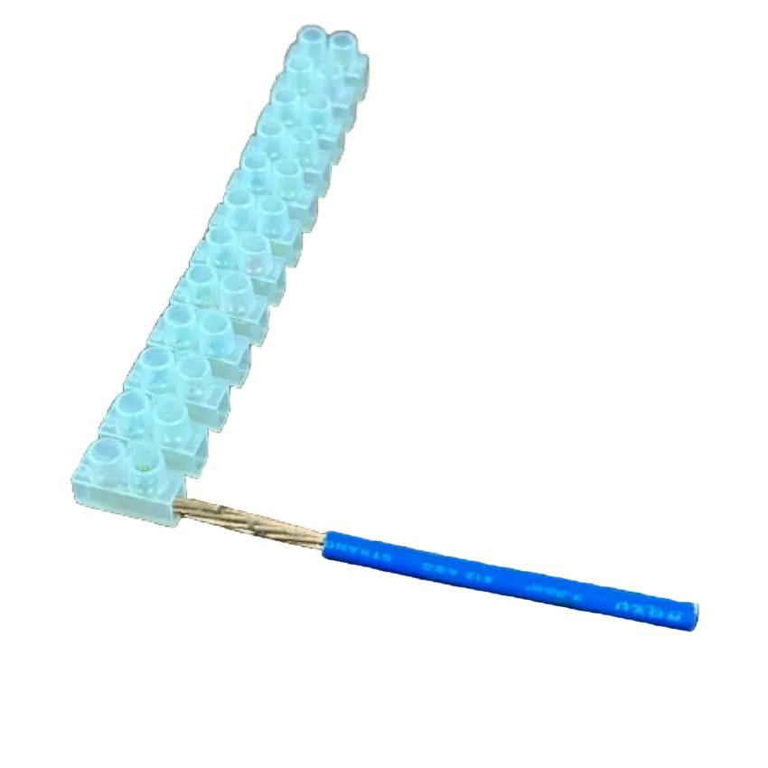 Grippes 5A PVC terminal block 12 pairs with clear insulation for secure electrical connections