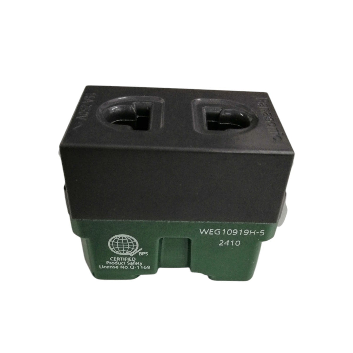 Panasonic 2 Gang Universal Convenience Outlet,2 Gang Universal Receptacle 16A 250V 16A 250V with Plate Cover Metallic Gray WEG6802MH-1/2XWEG10919H-5