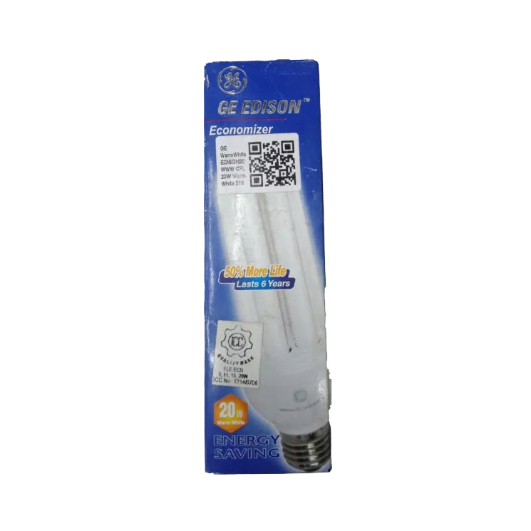 GE 20W CFL E27 220V 3U Economizer Warm White