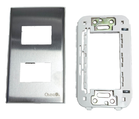 Omni 2 Gang Plate Chrome Cover Device WWP-112S