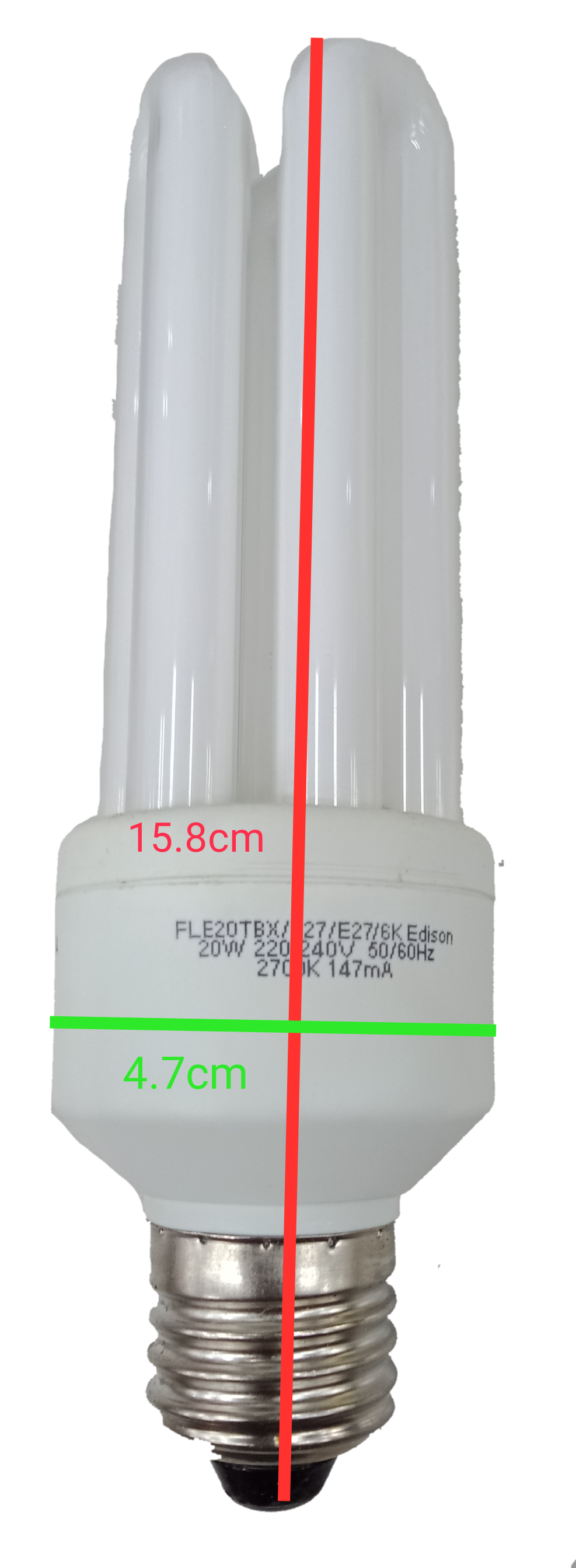 GE 20W CFL E27 220V 3U Economizer Warm White