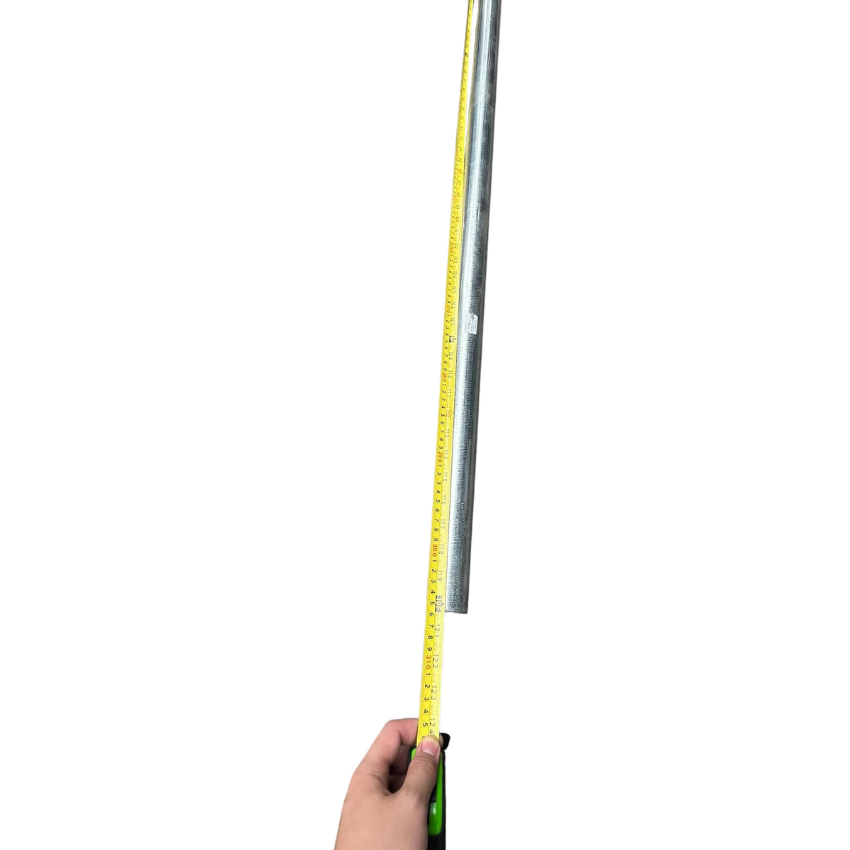 Mayer 63mm RSC electrical pipe held with a measuring tape for size reference