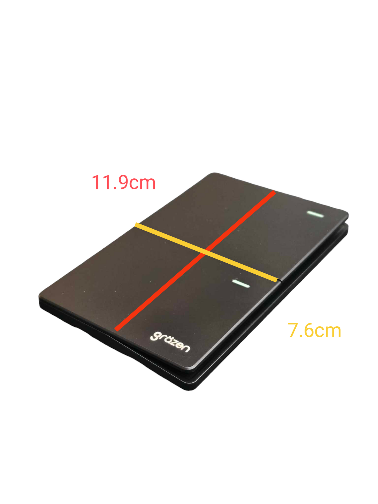 Grazen 2 Gang 1 Way Switch with Plate Cover 15A 220V Available in Grey, Black, White and Gold GW-003