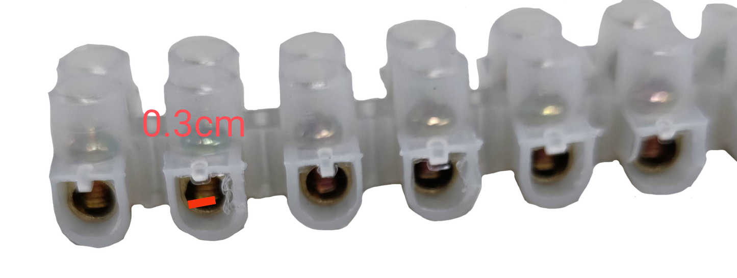 15A PVC Terminal Block 12 Pairs 220V ( 3PCS)