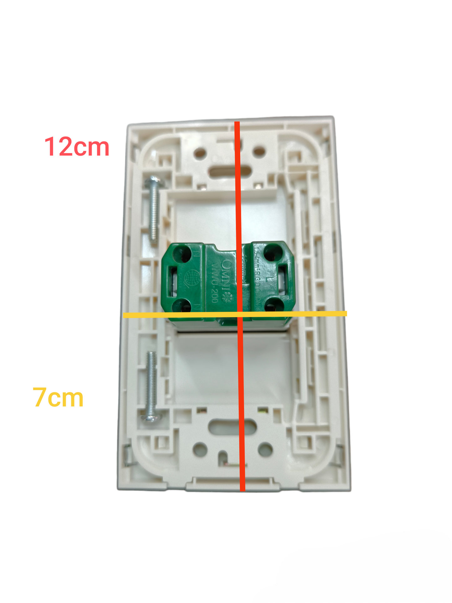 Omni 1 Gang Universal Outlet 15A 250V with Stainless Plate Cover WWP-110S+WWU-200