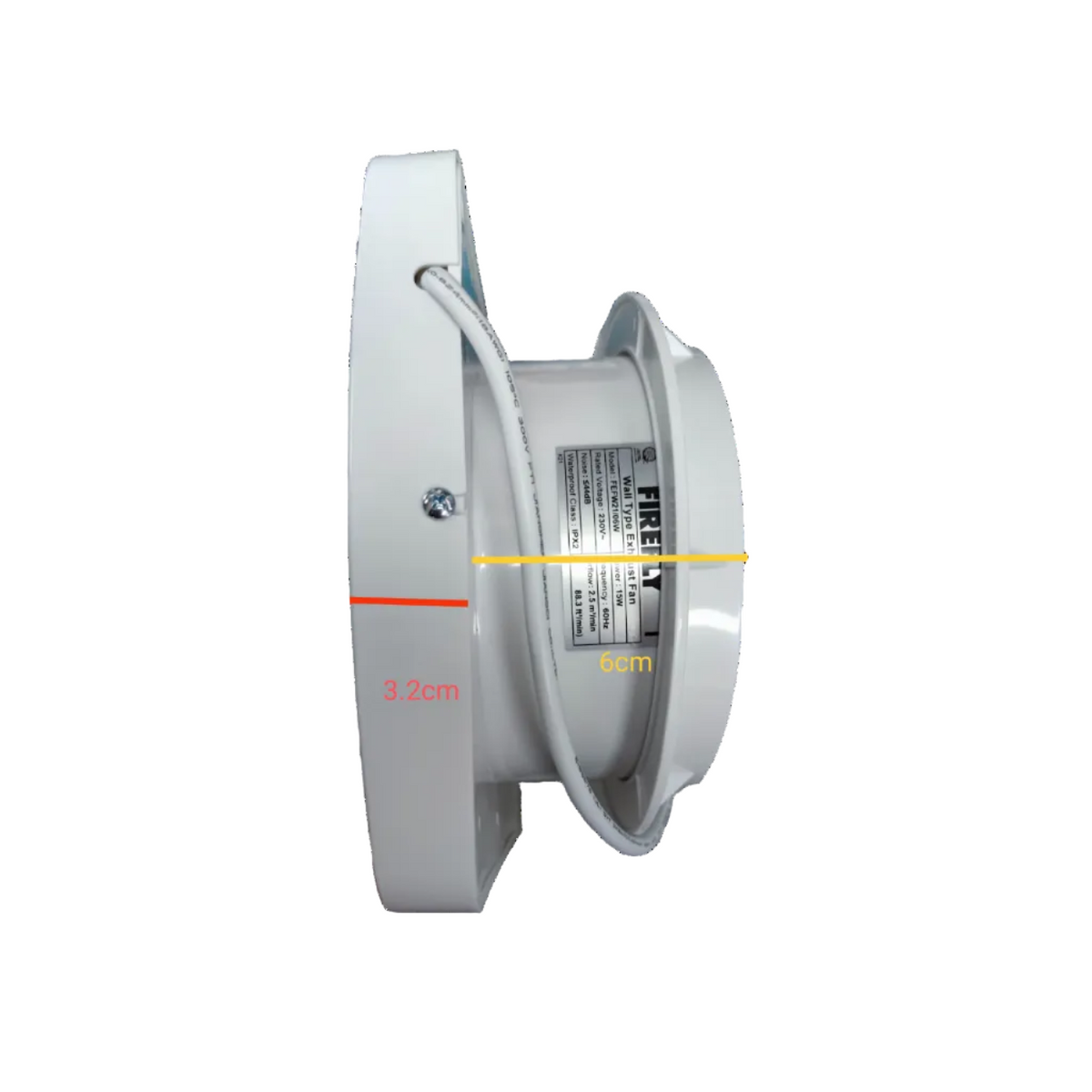 Firefly Exhaust Fan 6" 220V Wall Type with Shutter, Exhaust Fan 6 Inches 220V FEFW22/06W