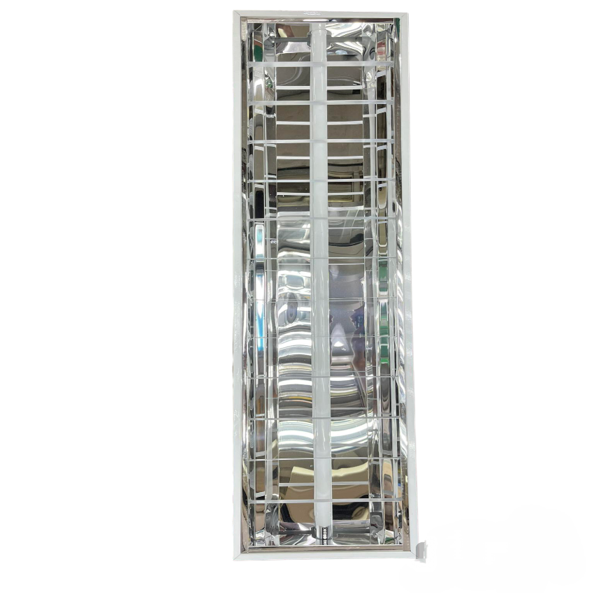 Ecolum 12x48" T8 Louver Recessed LED Fluorescent Fixture with Lamp Daylight 6500K 220V Troffer