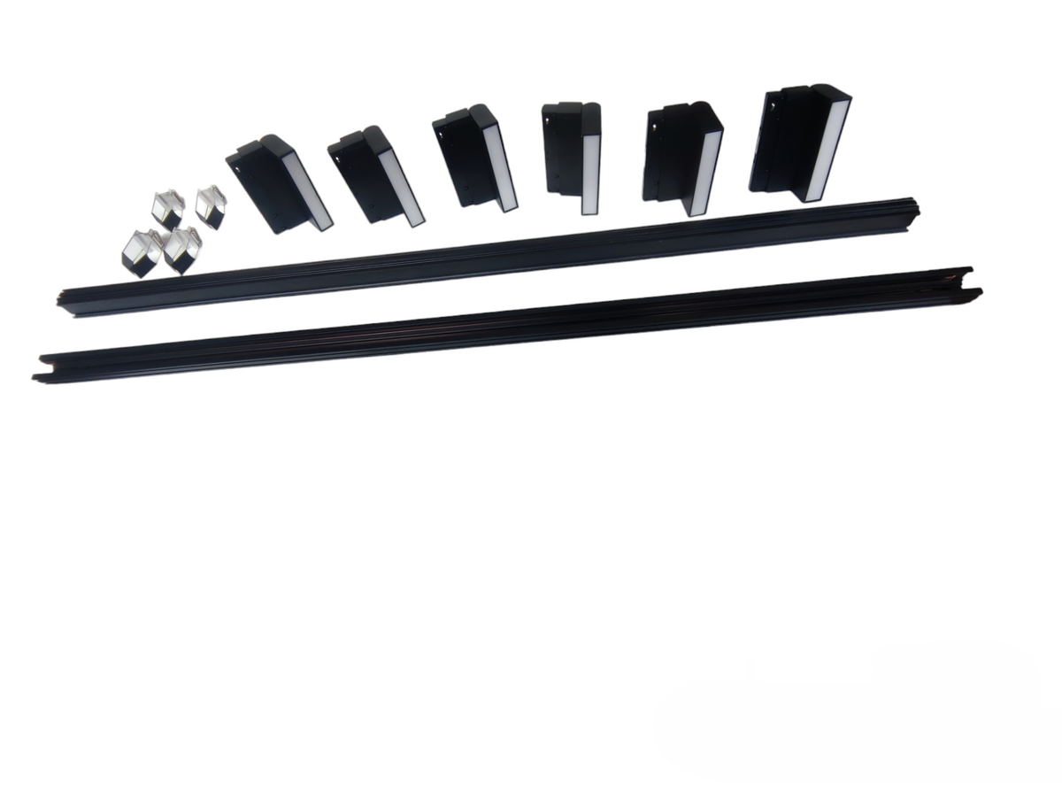 ILLUMIQ TERRA LED Magnetic Track Light 2 Meters 26mm with 6pcs LED Foldable Flood Track Light 220V Warm White 3000K