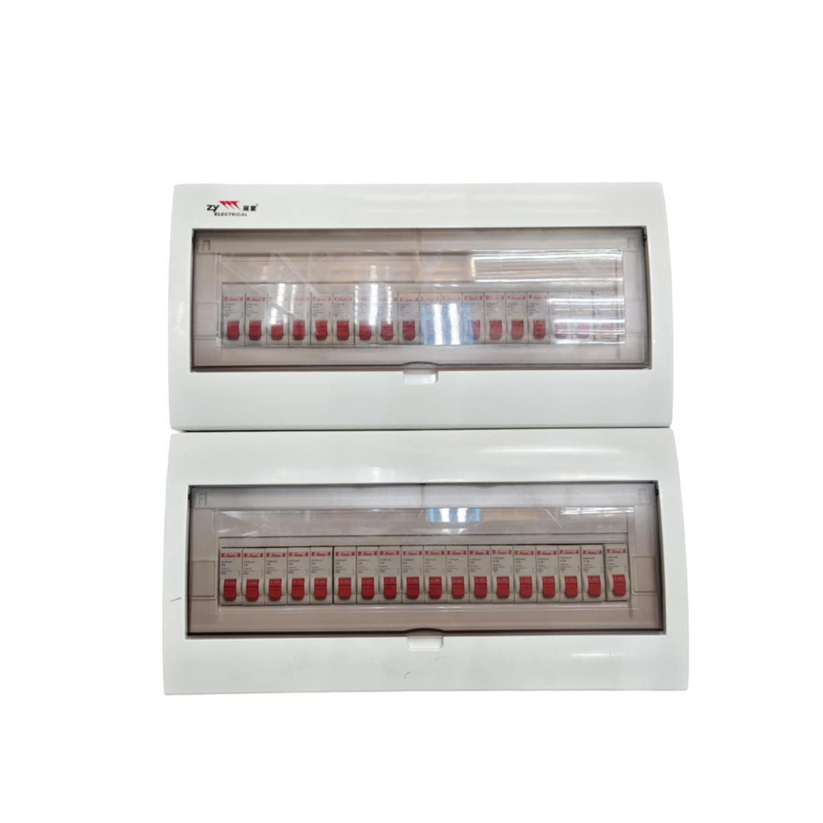 Panel Board 50A 1Pole Main with 35 Branches 1 Pole Miniature Circuit Breaker, Distribution Box Metal Base with Himel Circuit Breakers and Bus Bar Metal Base ( ZY) Himel