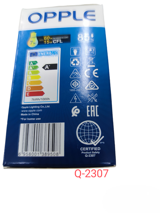 Opple 7W LED Bulb E27 220V 6500K Daylight