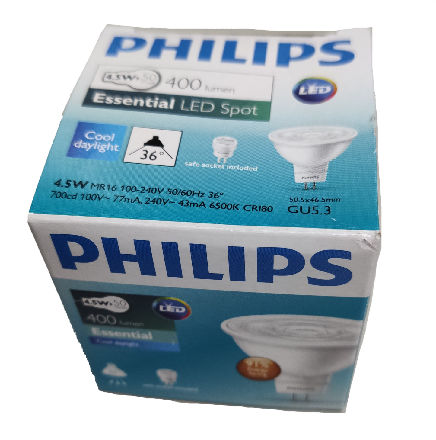 Philips 4.5W MR-16 LED Daylight GU5.3 220V, MR16 LED 4.5W Daylight 220V Essential LED SPOT , MR 16 LED 4.5W Daylight 220V GU5.3