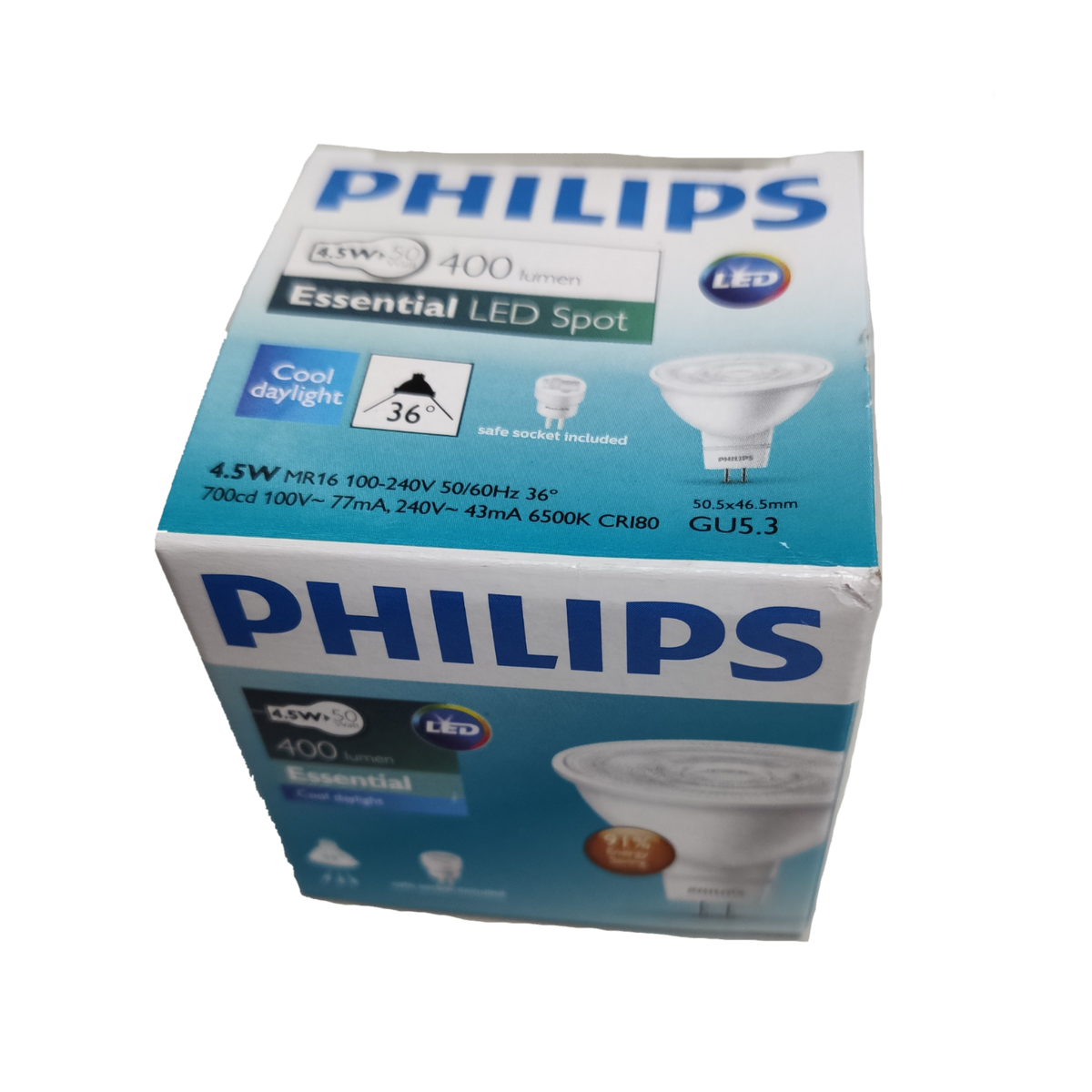 Philips 4.5W MR-16 LED Daylight GU5.3 220V, MR16 LED 4.5W Daylight 220V Essential LED SPOT , MR 16 LED 4.5W Daylight 220V GU5.3