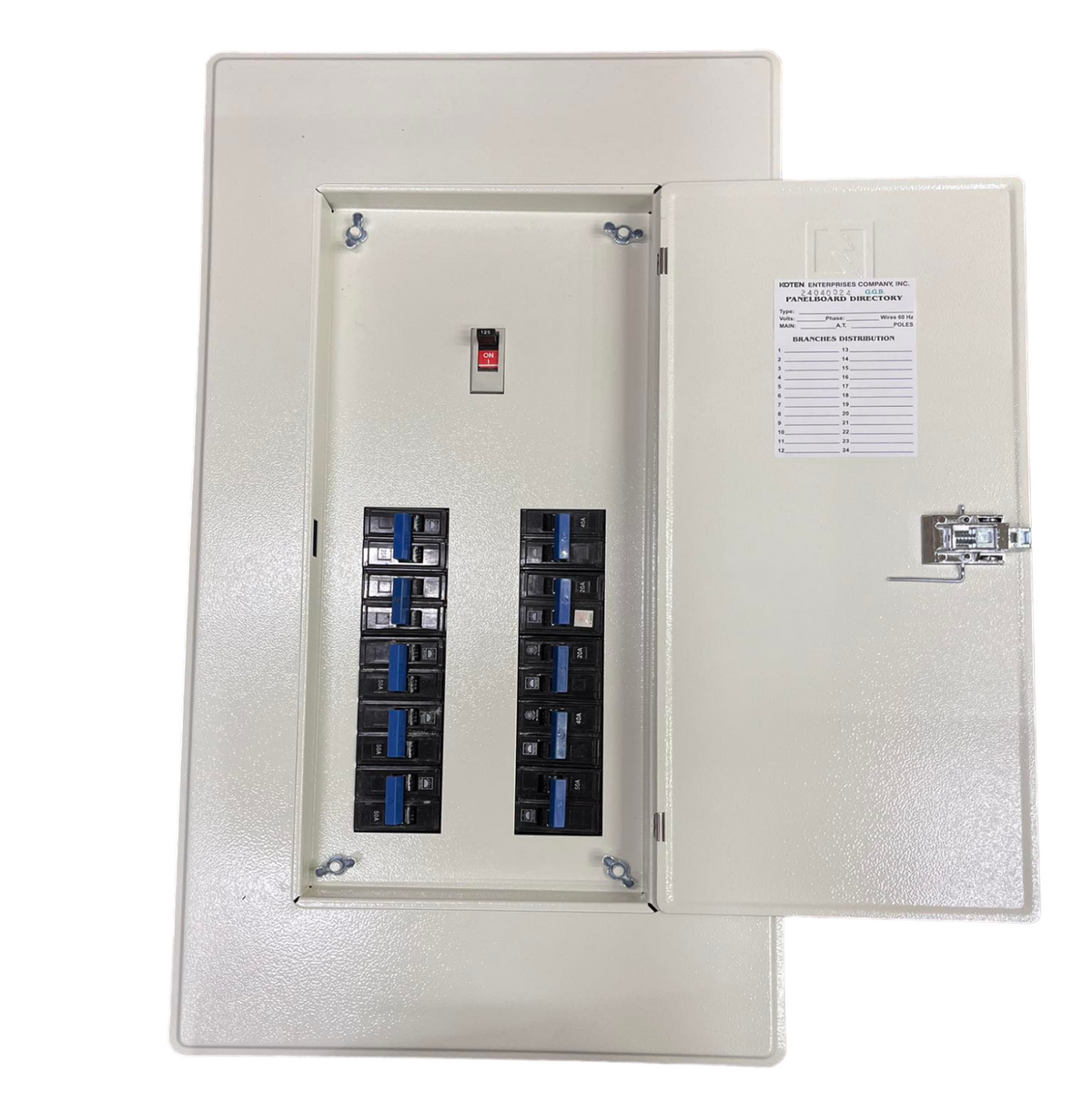 Koten & Taiyou Panel Board with 175A 2Pole Main 250SPS and 10 Branches 2Pole