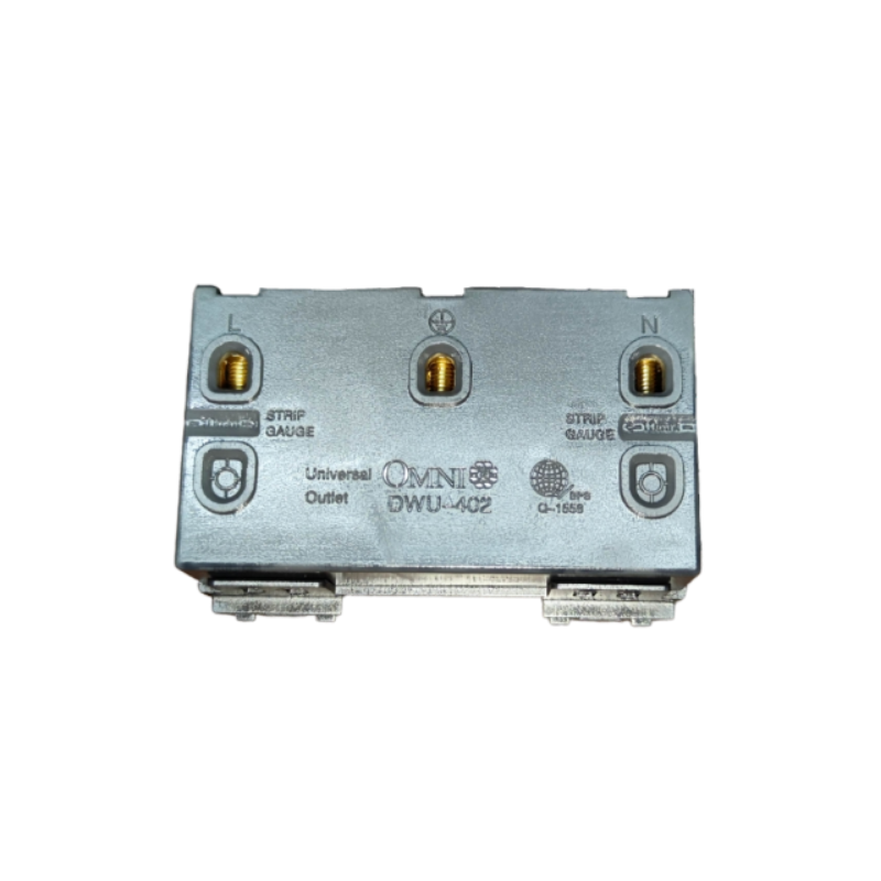 Omni Duplex Universal Outlet with Ground Designer Series Graphite 16A 250V DWU-402