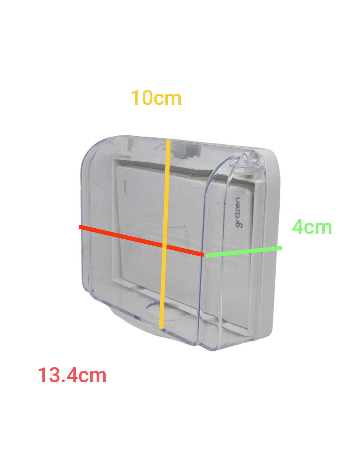 Grazen Weatherproof Plate Cover with Door Bell Switch 16A 220V WC-019-W+GW-018