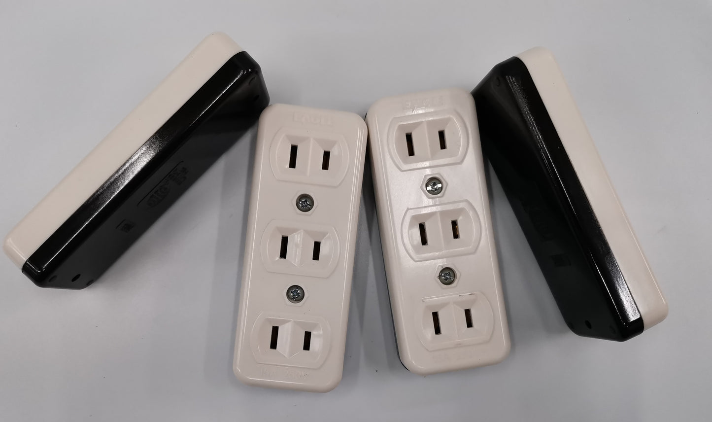 Eagle 3 Gang Outlet 10A 220V Flat Pin CAT2083