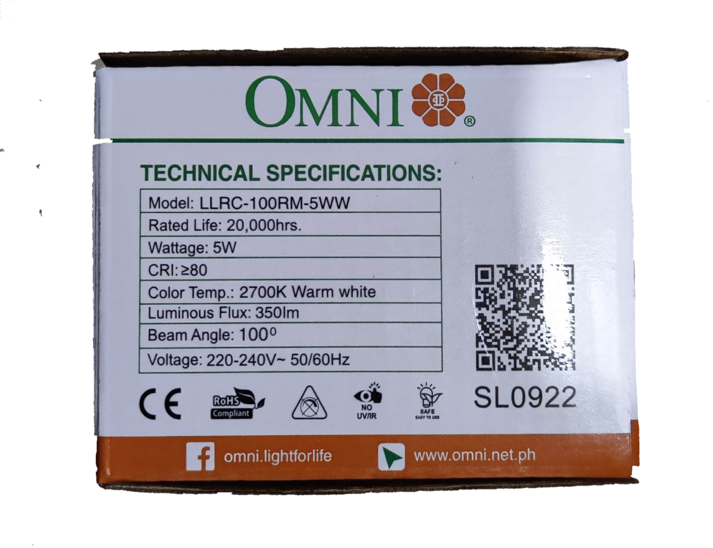 Omni 5W LED Movable Downlight Warm White 220V
