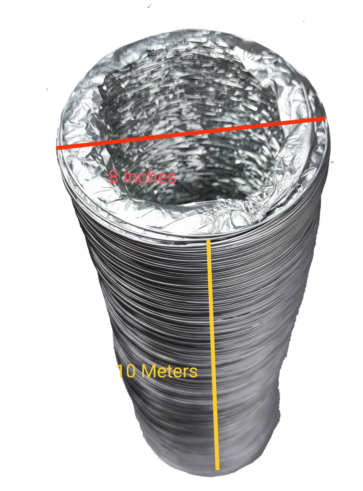 Tailee 8 inch aluminum flexible duct for stoves and cooktops 10 meters long